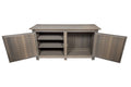 Amish made outdoor poly storage and entertainment center, premium quality furniture designed for durability, organization, and stylish outdoor living