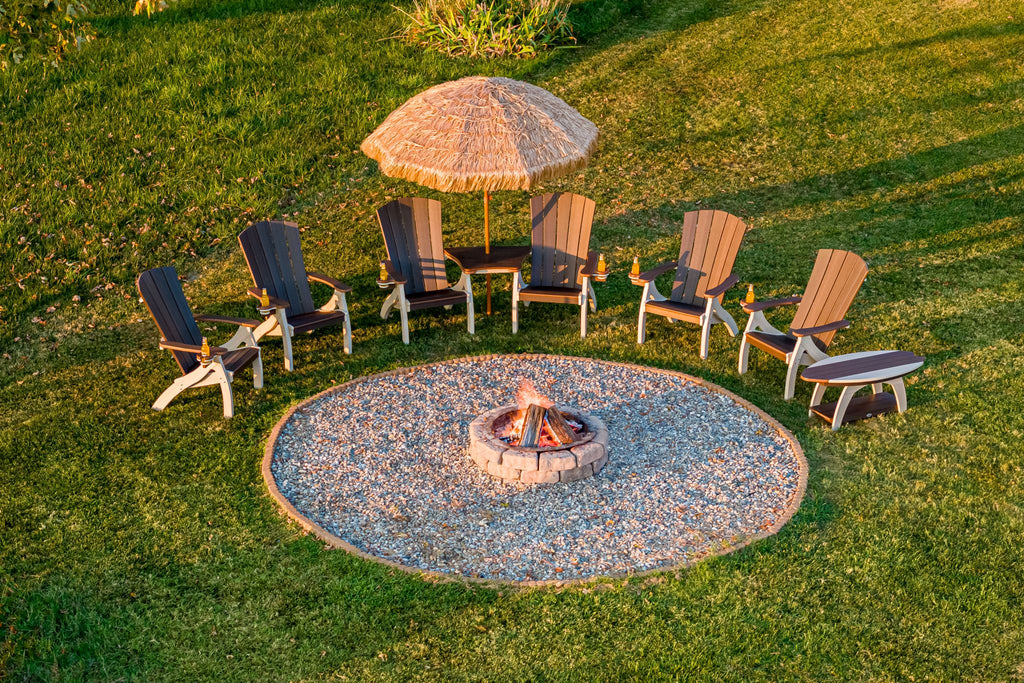 Amish made outdoor poly Adirondack style chair, premium quality furniture designed for comfort, durability, and stylish outdoor living