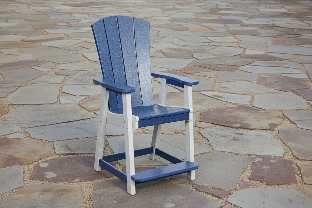 Amish made outdoor poly Serenity chair, premium quality furniture designed for comfort, durability, and stylish outdoor living