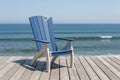 Amish made outdoor poly nautical surf inspired Adirondack chair, premium quality furniture designed for comfort, durability, and stylish outdoor relaxation