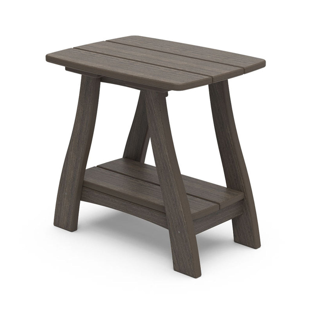 Amish made outdoor poly Majestic end table, premium quality furniture designed for durability, weather resistance, and elegant outdoor living

