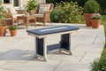 Amish made outdoor poly mission style bench, premium quality furniture designed for durability, comfort, and timeless outdoor seating