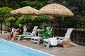 Amish made outdoor poly surf inspired chaise lounger, premium quality furniture designed for comfort, durability, and relaxing outdoor living