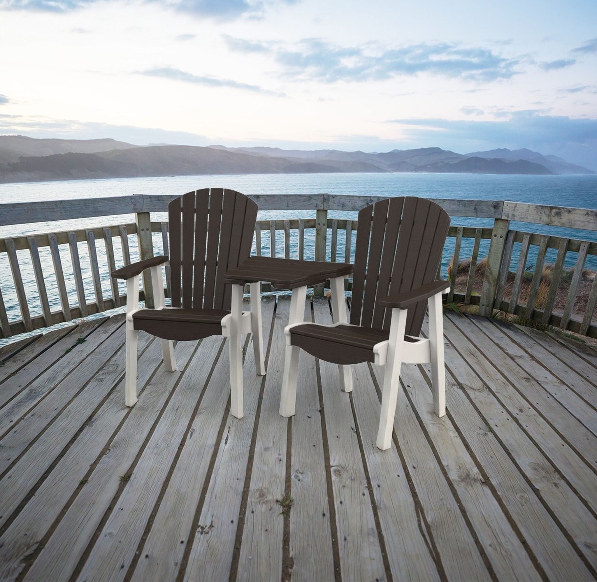 Amish made outdoor poly supreme deck dining chair available in dining, counter, and bar height with swivel and color options, premium quality furniture built for durability and comfort